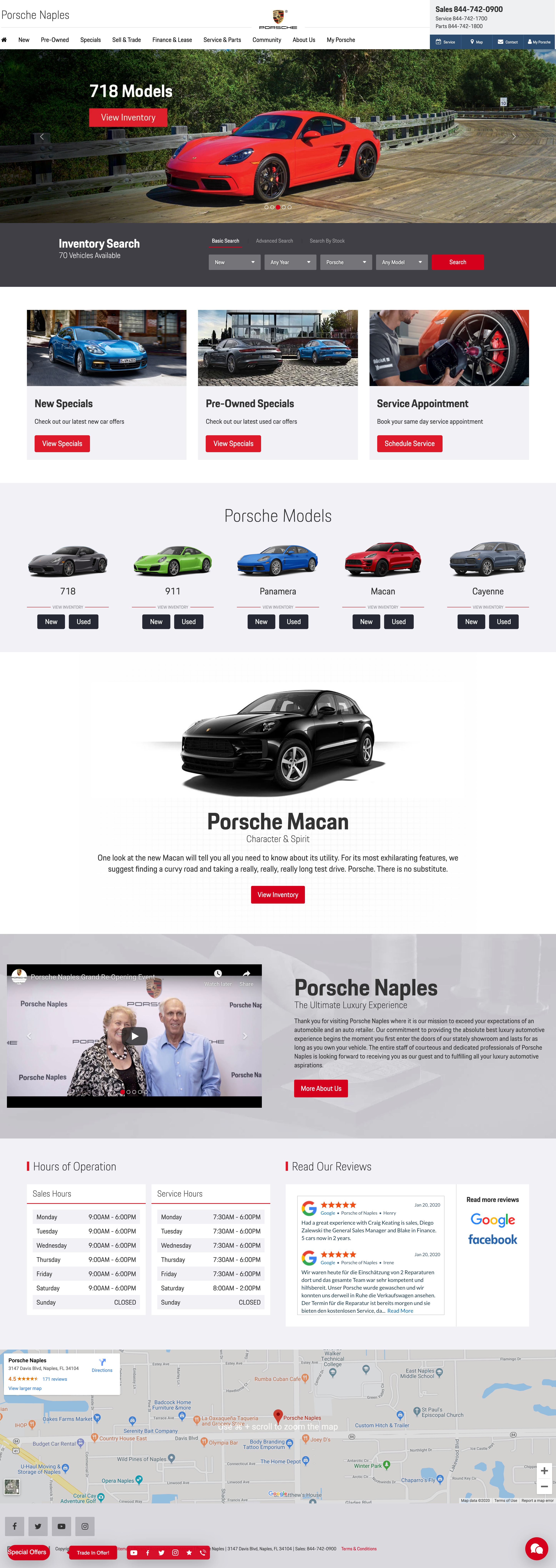 Porsche Naples Homepage